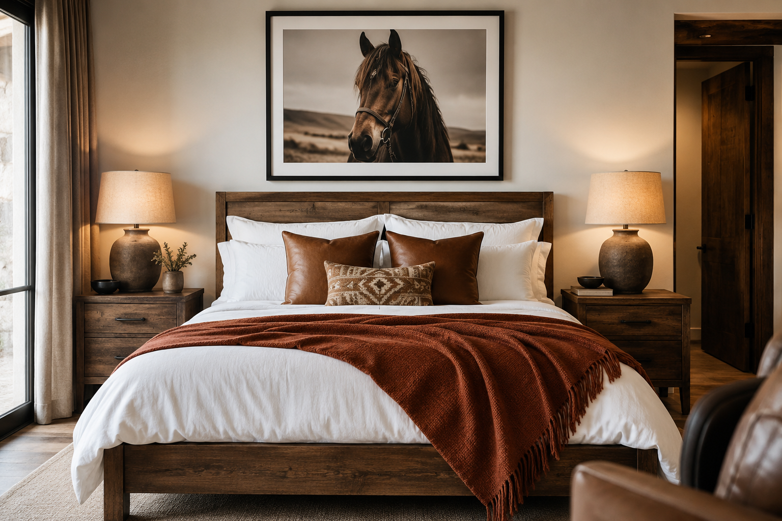 Mix Western Wall Art With Modern Frames